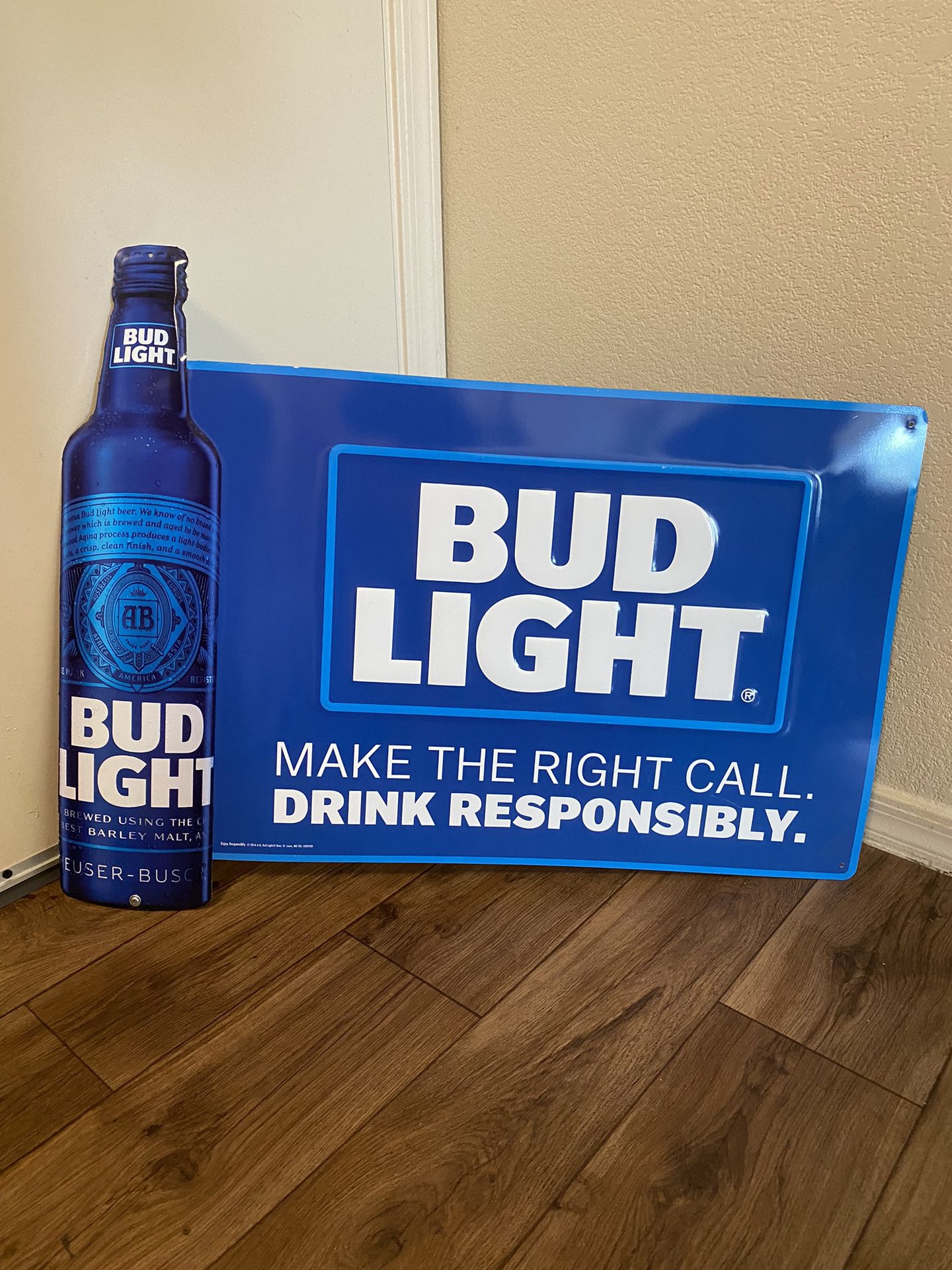 Bud Light Tin Sign