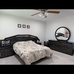 Bed Frame, Mattress, And Drawer Set