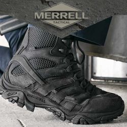 New Men's Merrell Tactical Waterproof Side-Zip Boots