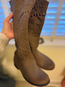 Tall Studded Riding Boots