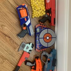 NERF GUNS, NERF AXE, AIMING TARGET