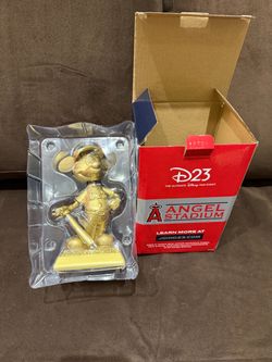 RARE Gold D23 Mickey Mouse Bobblehead Limited Edition 2,300 LA Angels SGA 8/12/26