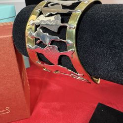 WARHOL 925 Sterling Silver Brass Cuff Bracelet RLM 49.18g