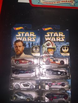 Brand New 2015 Exclusive Bundle Star Wars Hotwheels 8 Car Set