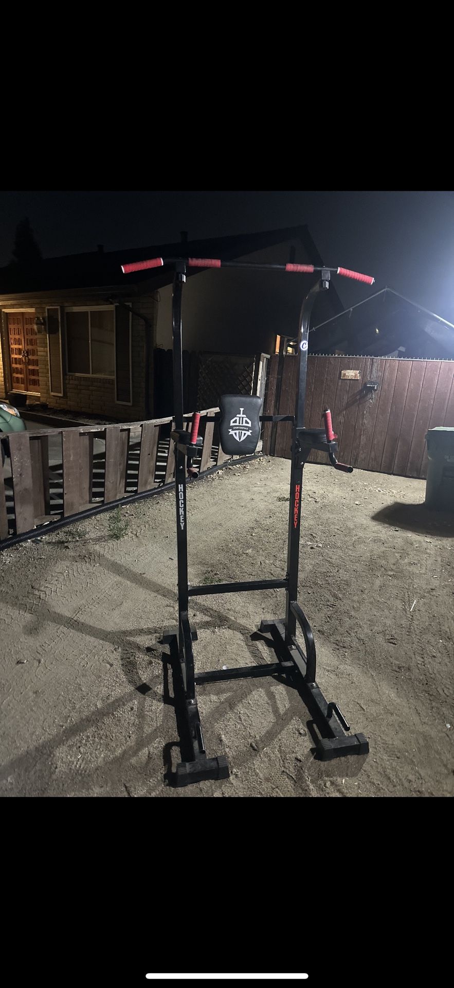 Pullup And Dip Rack, Plate Holder, Bench Press Rack