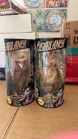 Casablanca limited edition, collector series, Hollywood icon, Rick Blaine & Ilsa Lund Laszlo dolls