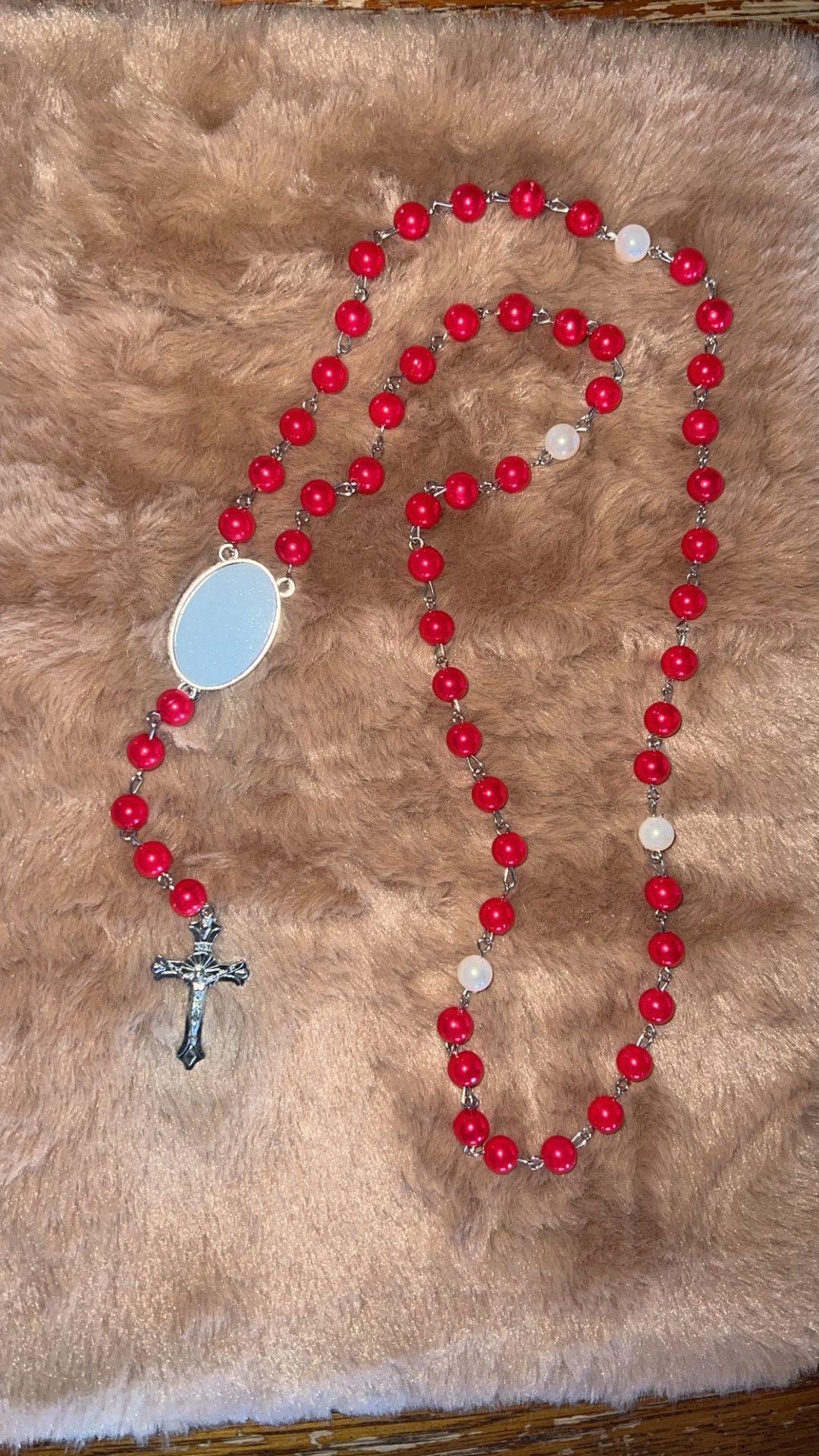 Custom Red Rosary