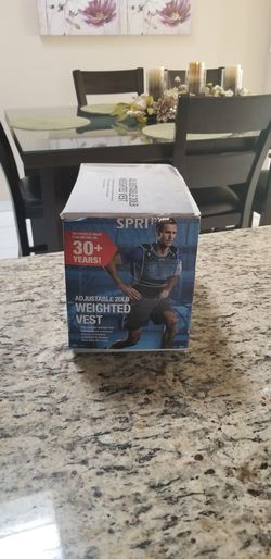 BRAND NEW ADJUSTABLE WEIGHTED VEST UP TO 20# SWEAT RESISTANT DURABLE FIRM ON PRICE