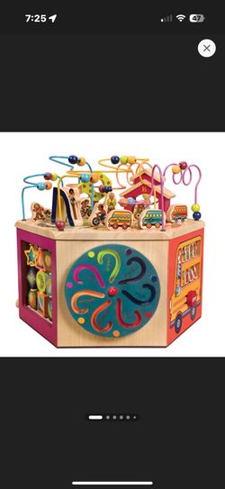 Wooden Activity Cube For Babies & Toddlers