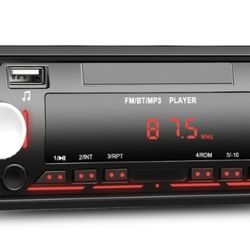 Single DIN Car Stereo Audio Car Audio with Handsfree Supports FM|MP3|SD|AUX|Dua USB|Quick Charge