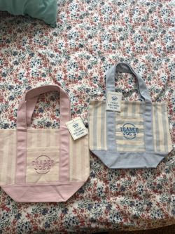 Trader Joe’s mini stripped tote bags set of 2
