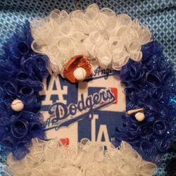 Pittsburgh Steelers And Los Angeles Dodgers Wreaths