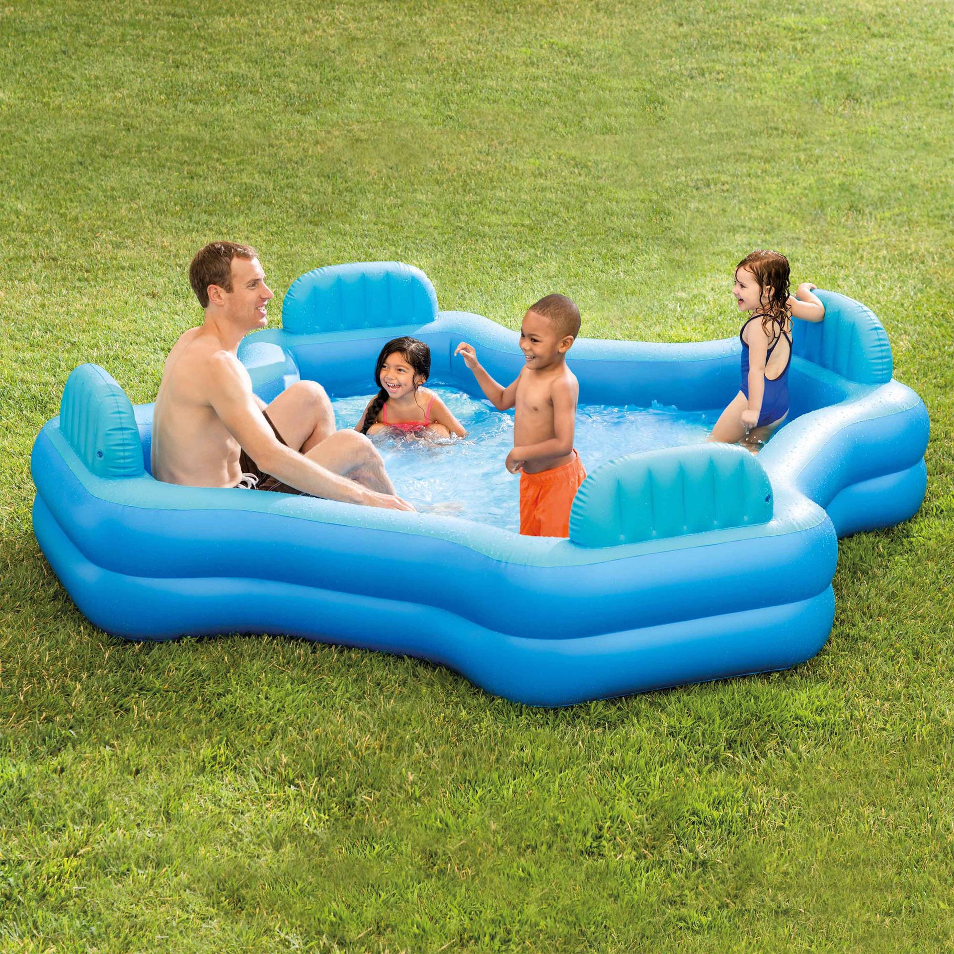 Family Sized 105in x 105in x 26in Inflatable Pool