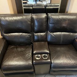 Leather sofa Recliner 