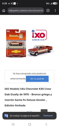 IXO 1:64 1975 Chevrolet K30 Crew Cab Dually Die-Cast