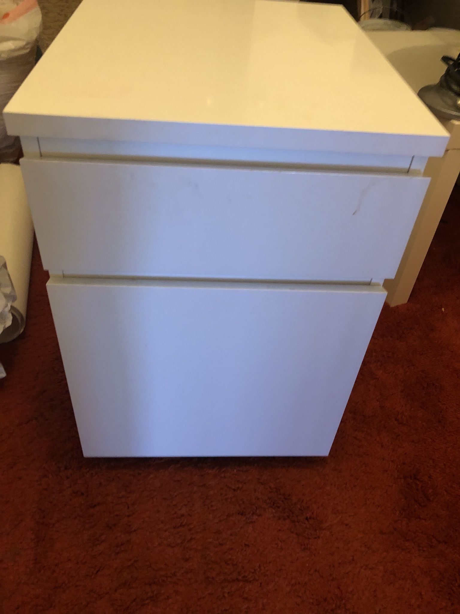 Ikea Malm Drawer /filing Cabinet With Casters Like New