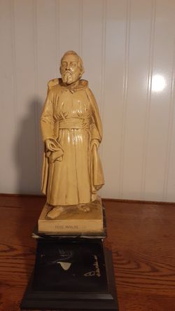 Father Jacques Marquette Pere 1978 Alabaster Statue