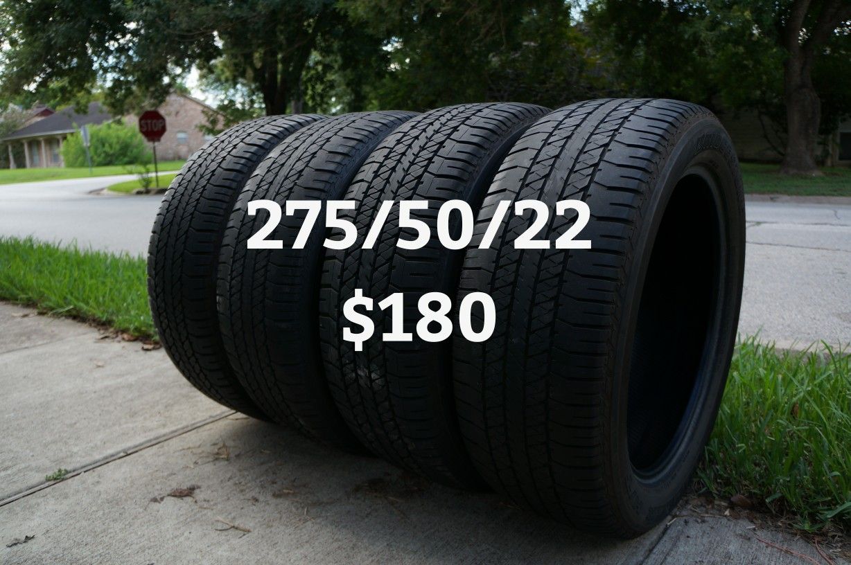 22 inch bridgestone tires 275/50/22