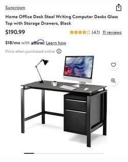 Crystal top desk