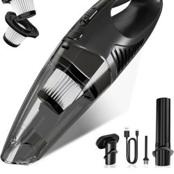Brandnew Handheld Vacuum Cordless, Rechargeable Car Vacuum Cleaner with Multiple Attachments, Portable Hand Held Vacuum Suction Power, Mini Vacuum for