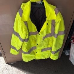 High-visibility Safety Jacket ,Quilted Jacket . Waterproof And The Second Safety Jacket Comes Free, $36 Or Best Offer 
