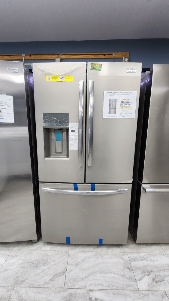 FRIGIDAIRE FRENCH DOOR REFRIGERATOR WITH 1YEAR WARRANTY/1AÑO DE GARANTIA POR ESCRITO