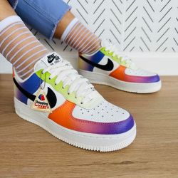 🤩Sz 6 Nike Womens Shoes Air Force 1 Low '07 Purple Orange Gradient FD0801-100🤩