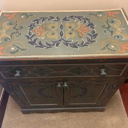 Hand painted Storage Cabinet 