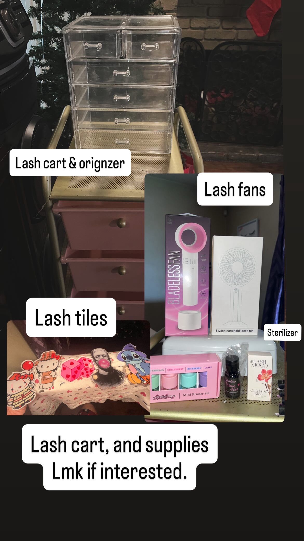 Lash Cart And Supplies