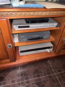 Home AV Equipment Lot – DirecTV, JVC DVD, Daewoo VCR, Panasonic Receiver