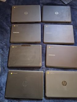 Lot of 8 Mixed Chromebooks – Dell, Samsung, Lenovo, HP
