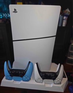 PlayStation 5 Slim Console with Two Controllers