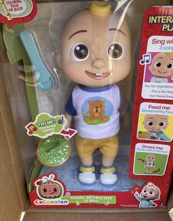 Cocomelon Deluxe JJ Interactive Doll Feed Dress Sing With Me 2021