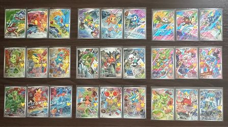 Pokémon First Partner Illustration Card Collection – 27 Holofoil Cards Set
