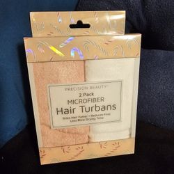 New 2 Pack Micro Fiber Hair Turbans 