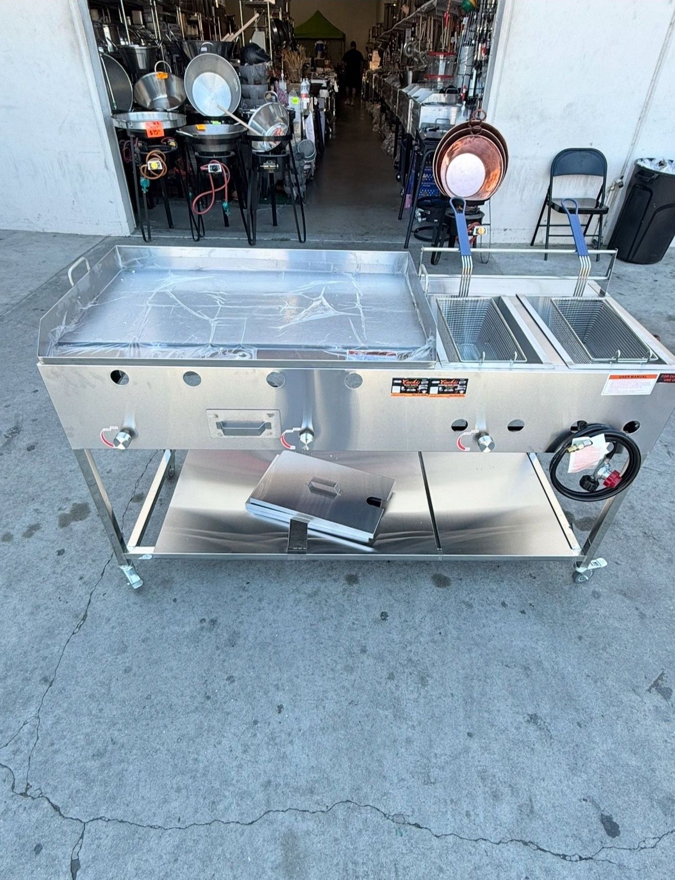 New Big Taco Cart/ New Griddles With Deep Fryer With Hose.