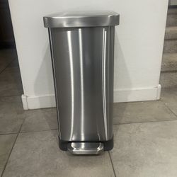 QUALIAZERO 50L/13Gal Heavy Duty Hands-Free Stainless Steel Commercial/Kitchen Step Trash Can, Fingerprint-Resistant Soft Close Lid, Slim Shape (50L Sl