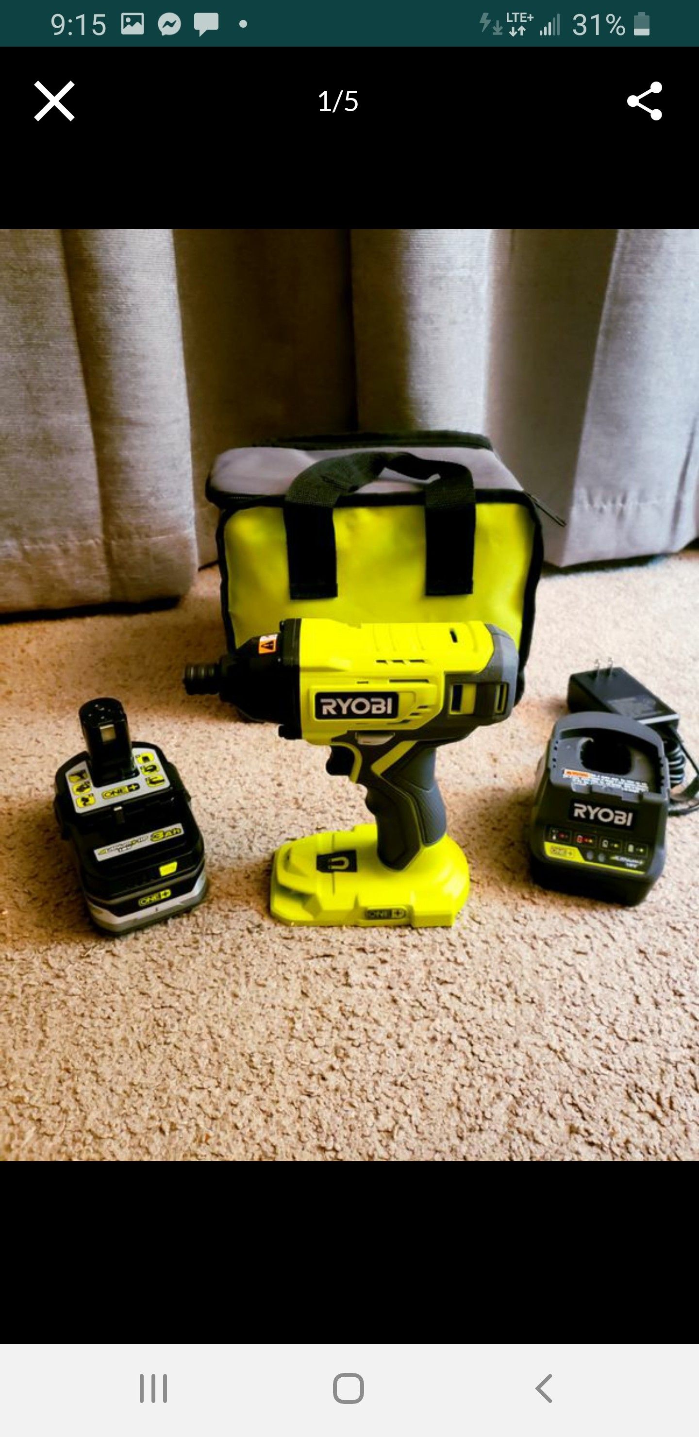 Ryobi impact driver kit *brand new*