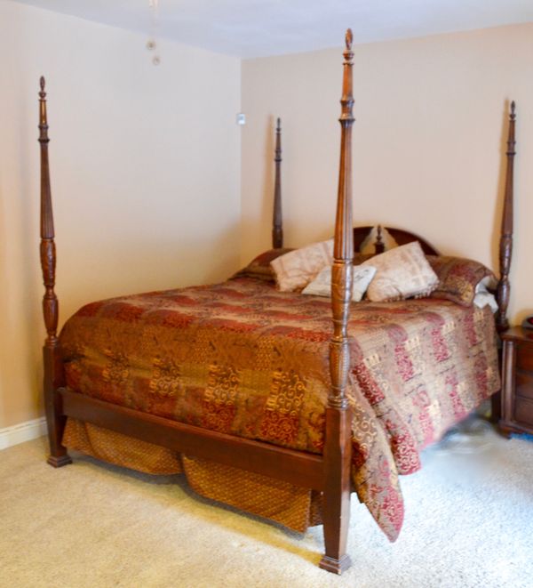 California King Cherry Wood Four Poster Bed For In Las Vegas California King Cherry Wood Four Poster Bed