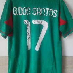 México 2010 Home Jersey Size L World Cup South Africa Giovani Dos Santos