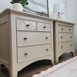Refinished Solid Wood Nightstands 