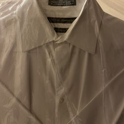 Five White Dress Shirts - DKNY, Claiborne, Bernard 