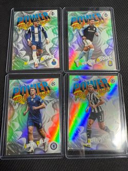 Topps Chrome Power Players Soccer Cards Lot of 4