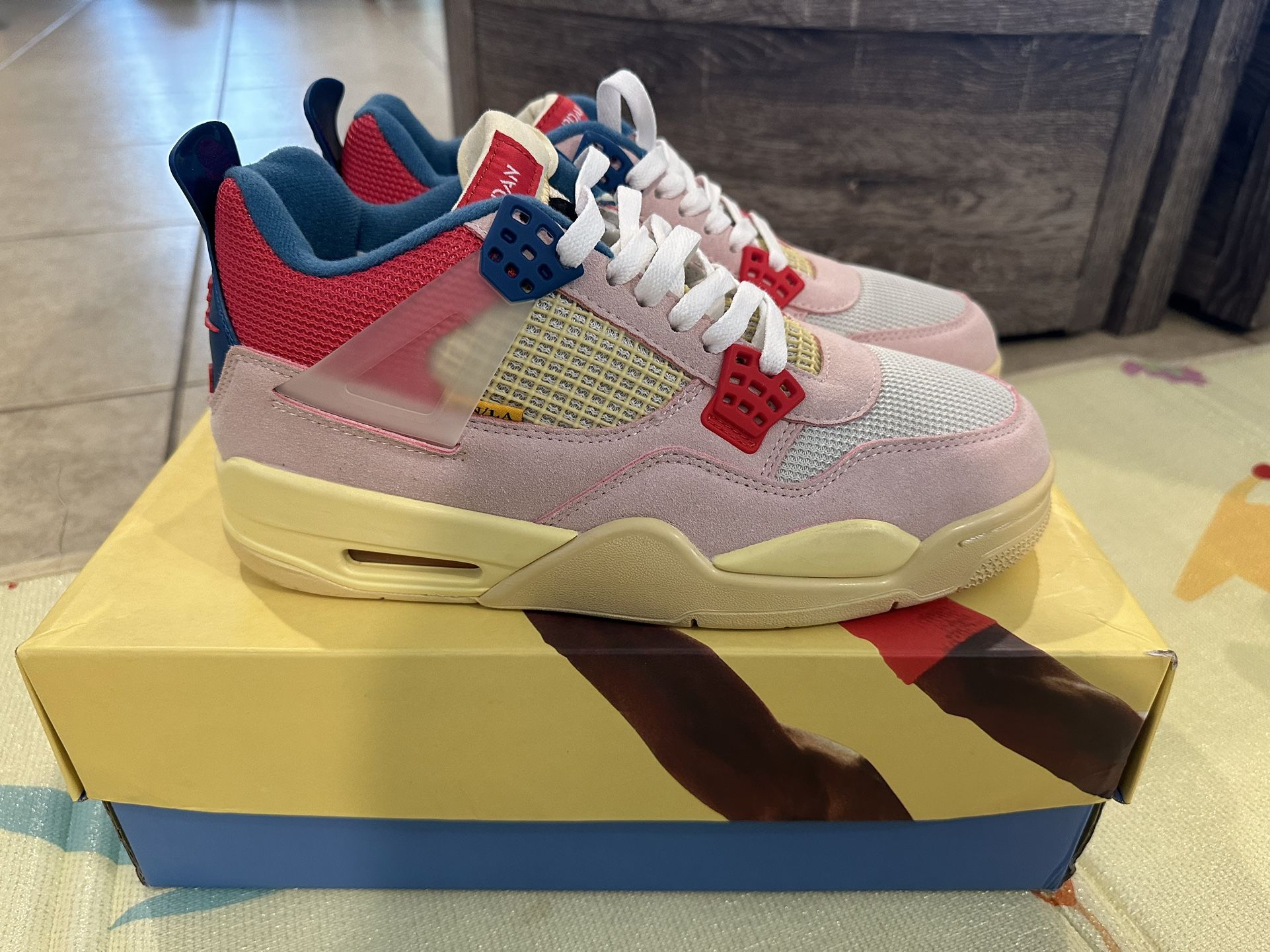 Guava Ice Jordan 4s Pink And Yellow EU42 NIKE X UNION LA AIR