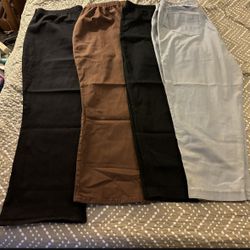 Denim & Co.; Bundle Set Of Four Wide Leg Jeans