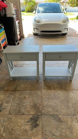 Grey end tables