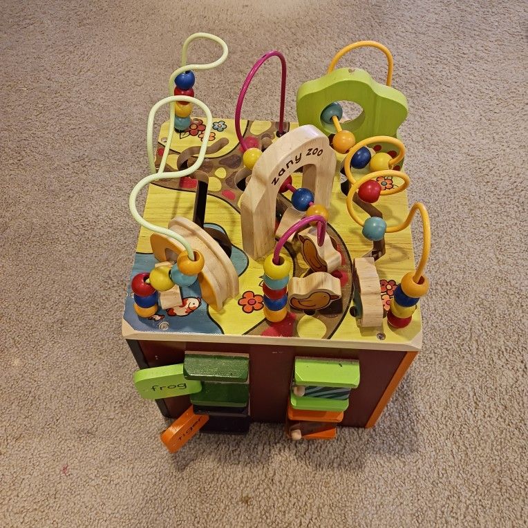 B Toys Wooden Activity Cube