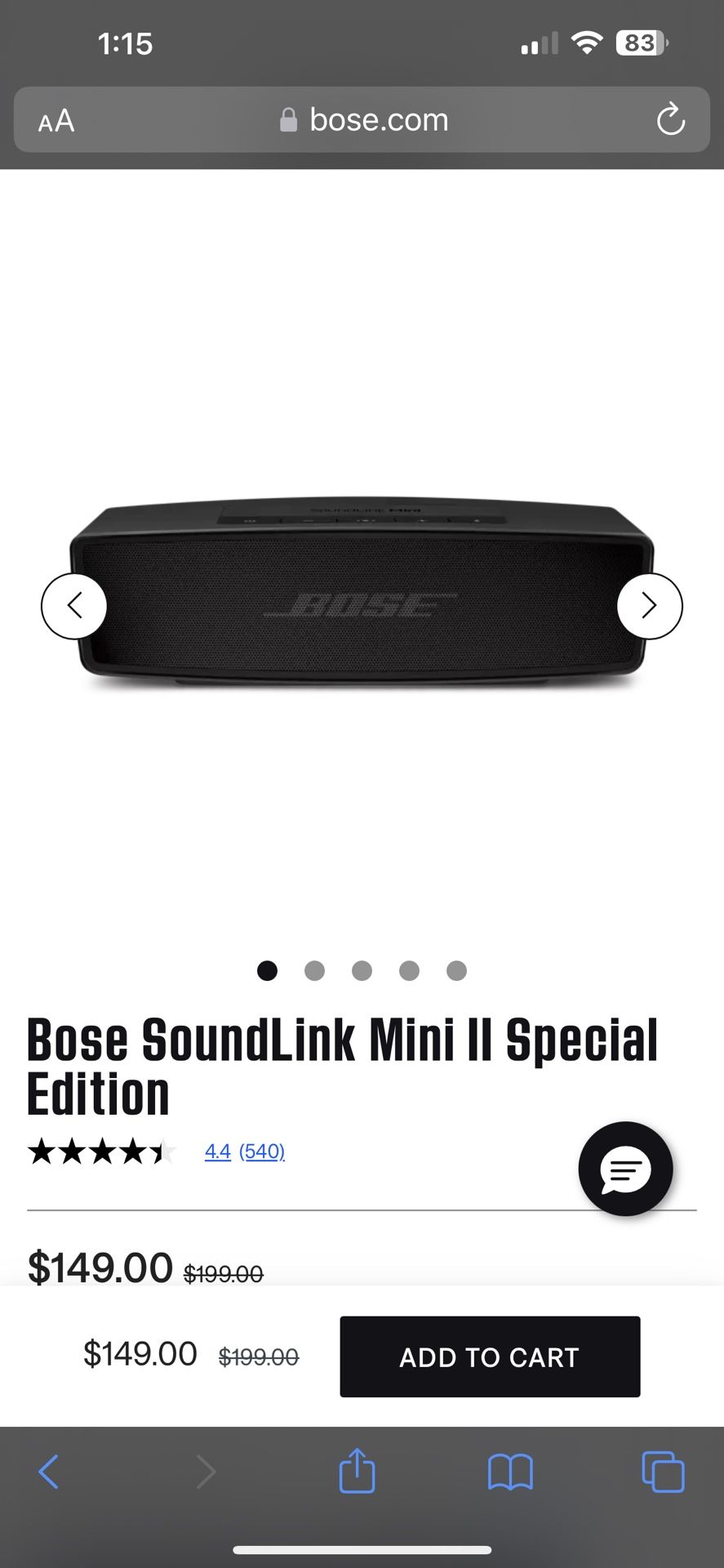 BOSE MiniSound Link Limited Edition Blue Tooth Speaker 