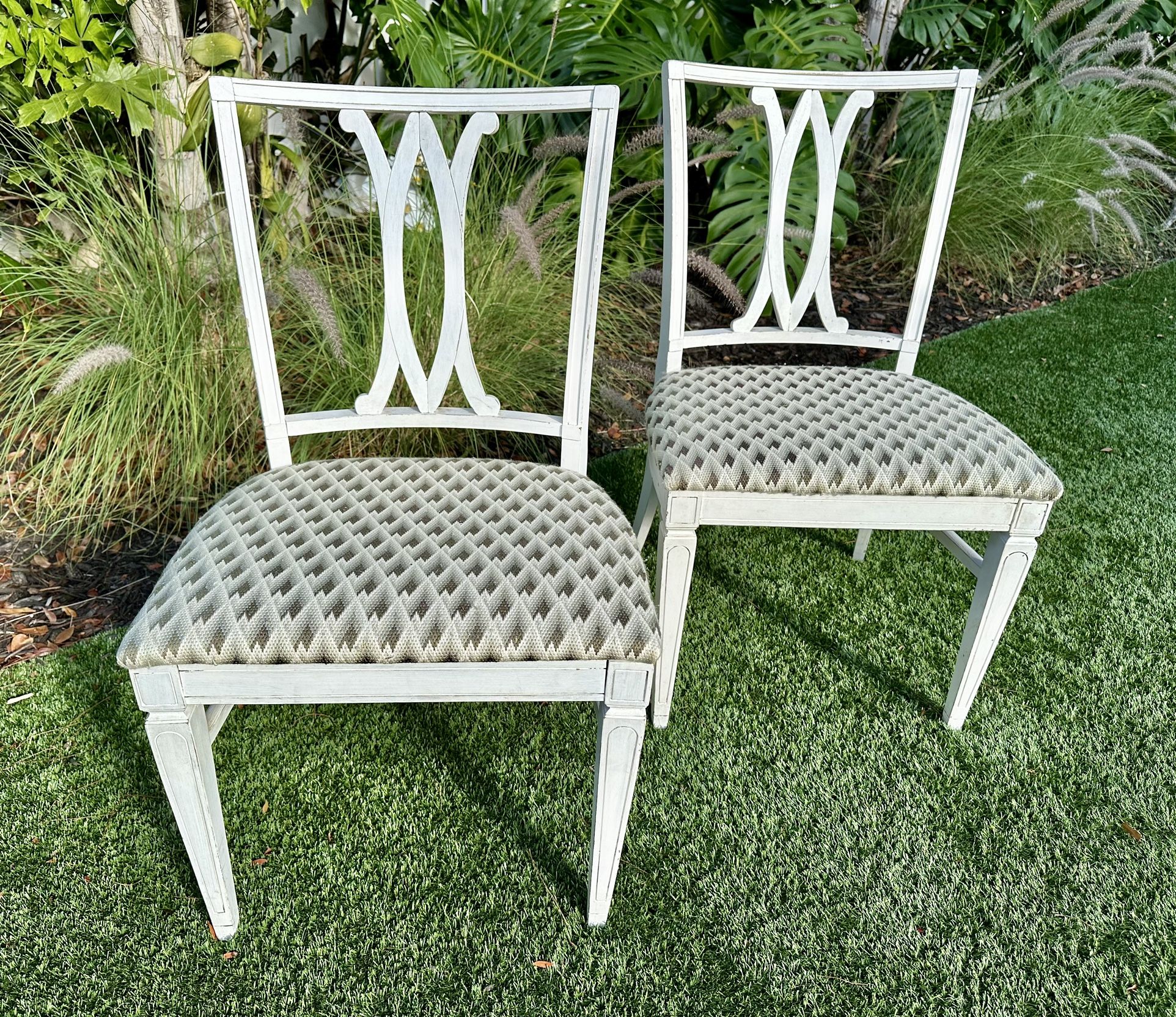 2 Hand Needlepointed Chairs