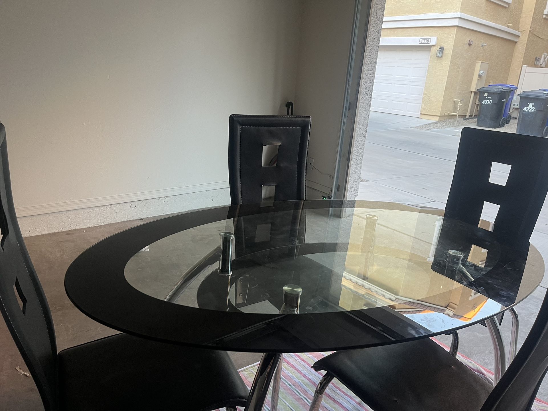 Glass Table and Chairs